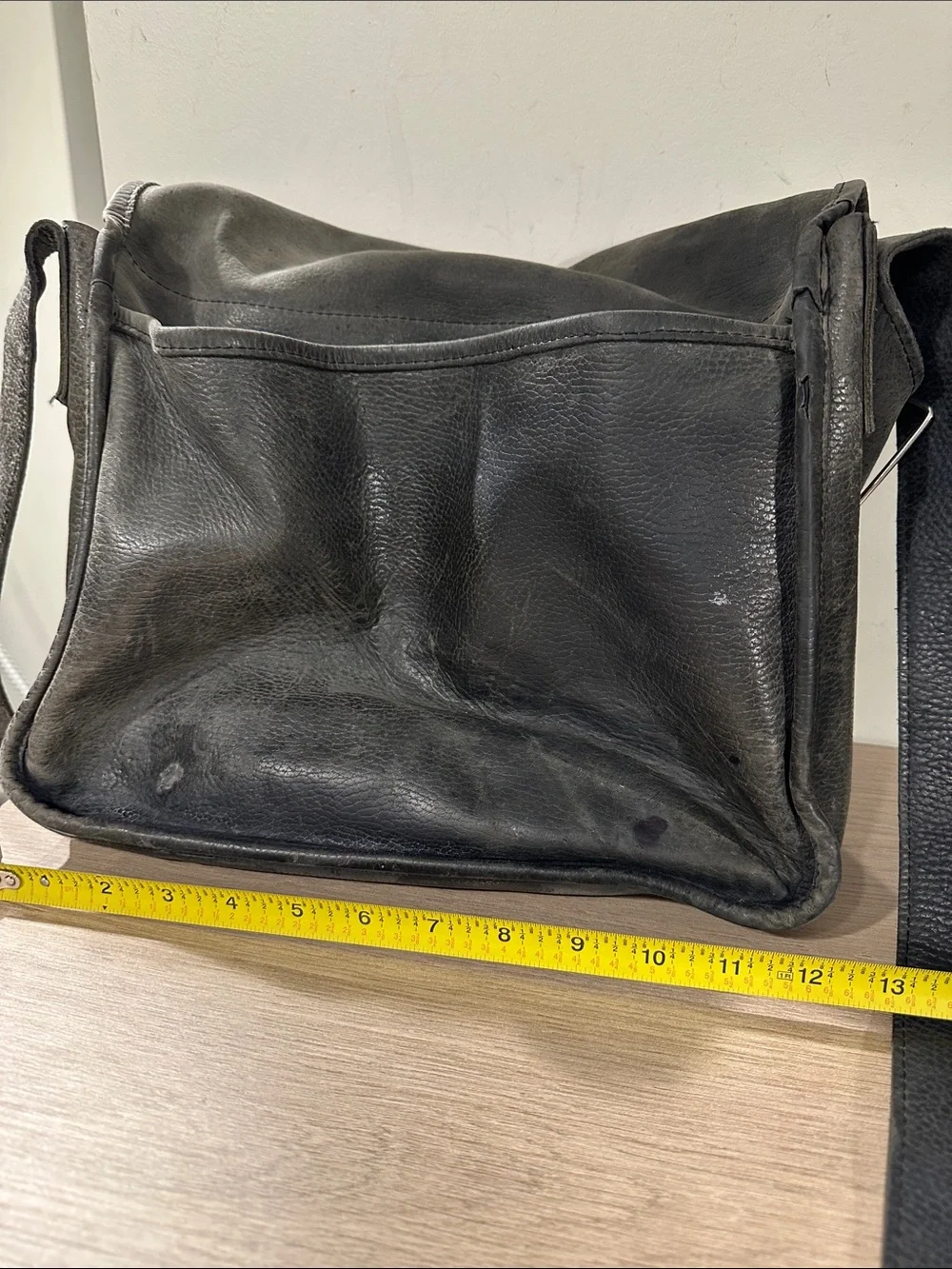 Gray Suede Men's Crossbody Messenger Bag